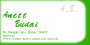 anett budai business card